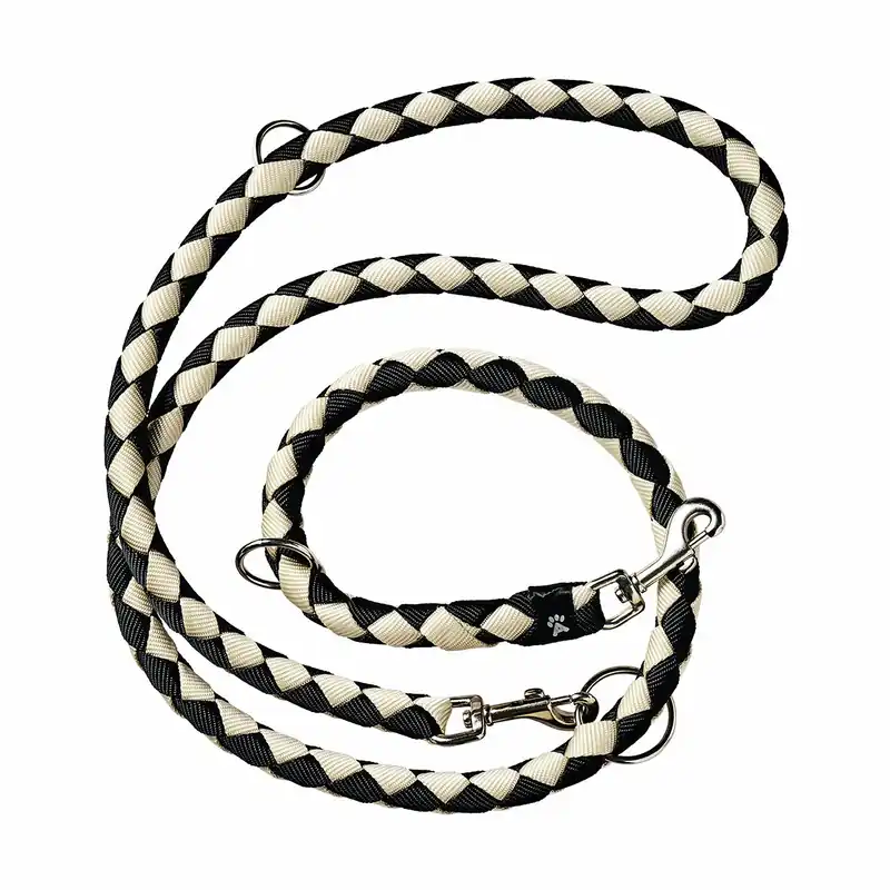 Preis Gesenkt Allpets Elegant Leine L-XL 2 m / 18 mm schwarz/silber